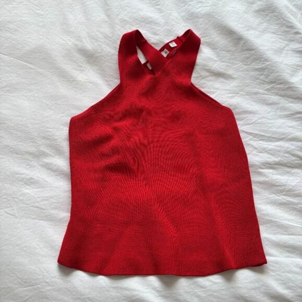 A.L.C. Red Alc Bandage Halter Top With Open Back - image 1